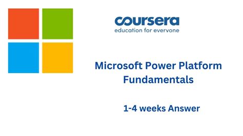 Microsoft Power Platform Fundamentalscoursera Quiz Answer Youtube