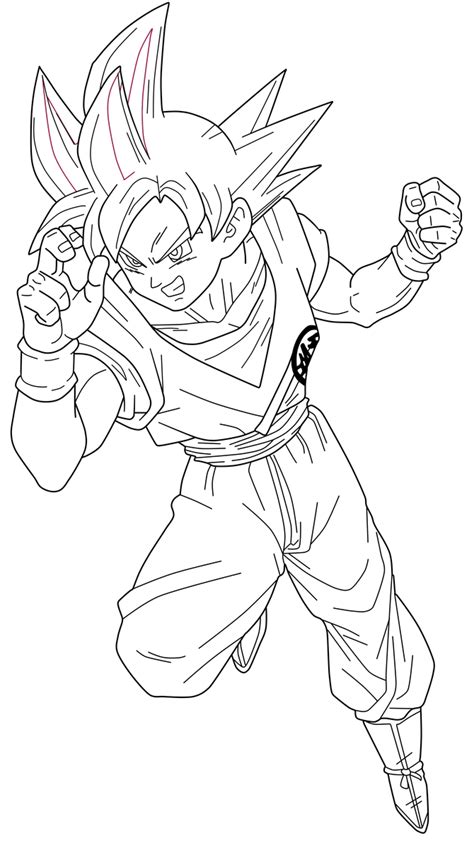 Goku Ssj Dios Lineart By Chronofz On Deviantart Como Dibujar A Vegeta