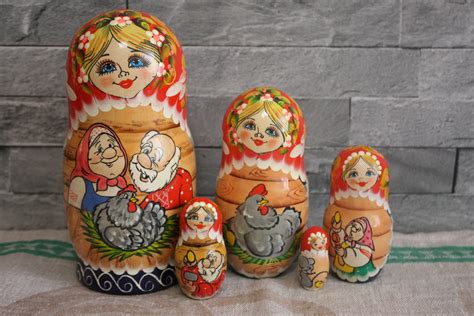 Russian Stacking Doll Russian Fairy Tale Matryoshka Doll Etsy