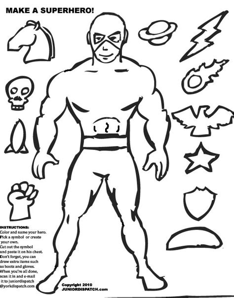 Check into mythological names, famous artist's names or well known writers names for some creative ideas. make your own superhero | Superhero coloring pages ...