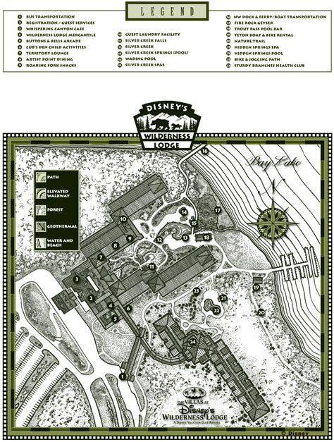 Disney S Wilderness Lodge Map Wdwinfo Com