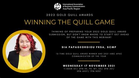 Winning The Quill Game Gold Quill Awards 2022 Iabc Asia Pacific