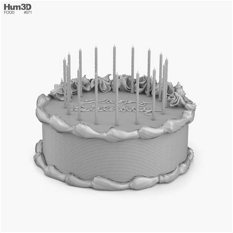 Birthday Cake 3d Model Download Food On