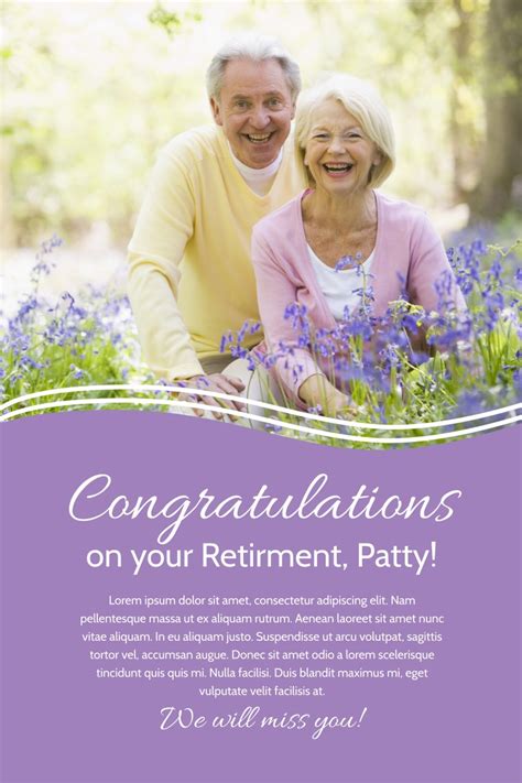 Beautiful Retirement Party Poster Template Mycreativeshop