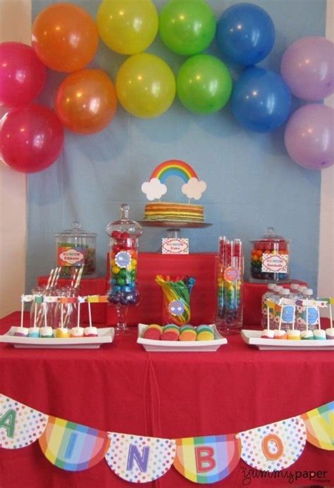Rainbow Party By Maryann Rainbow Parties Rainbow Birthday Party