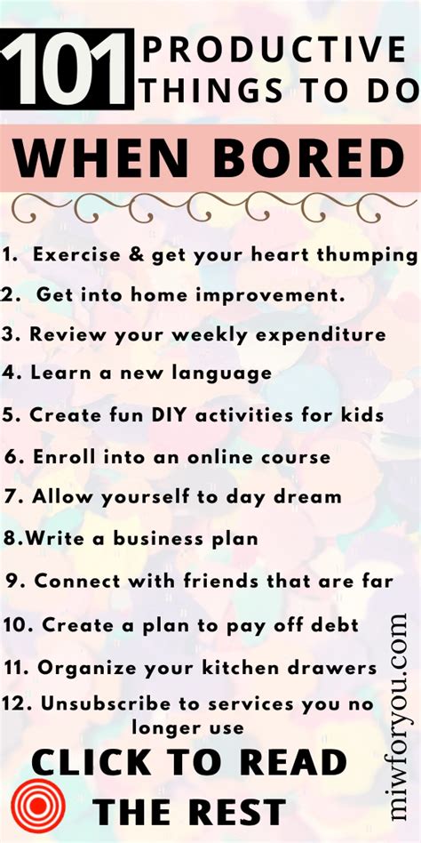 101 Productive Things To Do When Bored At Home Toddler Schedule