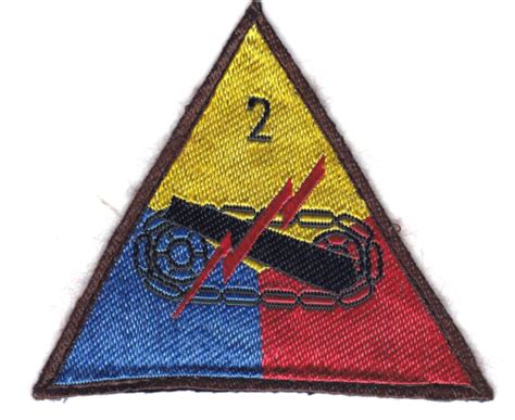 Original Wwii Early Occupation 2nd Armored Div Patch German Made