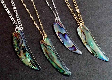 abalone necklace sterling silver abalone shell necklace etsy