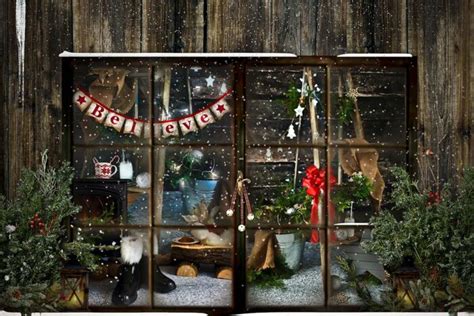 Through Santas Window Backdrops Canada