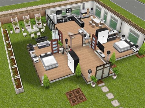 2 Bdrm Home Sims House Plans Sims House Sims Freeplay Houses