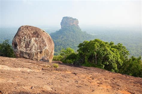 Premium Photo Sigiriya Rock Or Sinhagiri Or Lion Rock Aerial