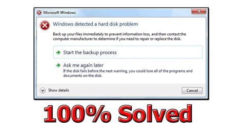 Windows Detected A Hard Disk Problem Fixed Error Hot Sex Picture