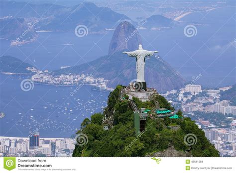 Aerial View Of Rio De Janeiro Stock Photo Image Of Landscape Faith 45511584