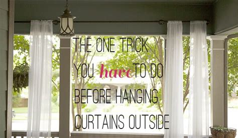 Not only will the curtains look good, but buying the curtains would be expensive, but you can save a lot of money by making them yourself. 1 trick you have to do before hanging curtains outside: Rust-oleum Never-Wet. It's a spray that ...