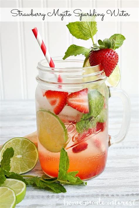 Strawberry Mojito Sparkling Water Home Made Interest