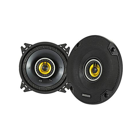 Kicker Cs Series Csc4 4 Inch Car Audio Speaker With Woofers Yellow 2