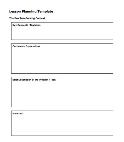 Free 11 Sample Lesson Plan Templates In Pdf Ms Word