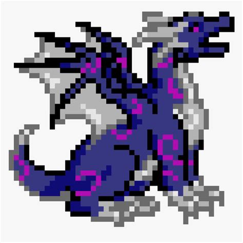 Simple Minecraft Dragon Pixel Art