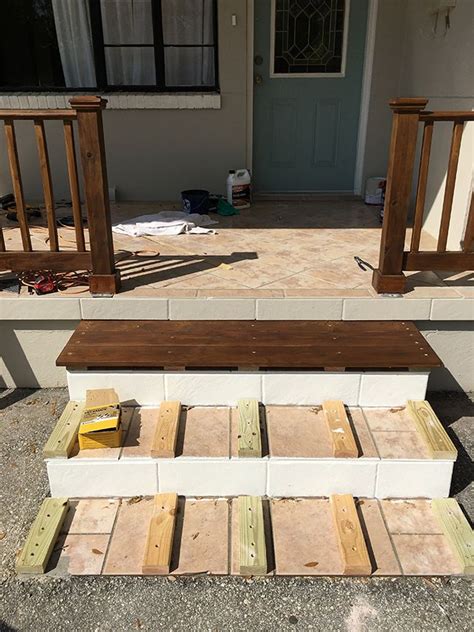 Simple Diy Wood Porch Steps Makeover Jenna Sue Design Porch Steps
