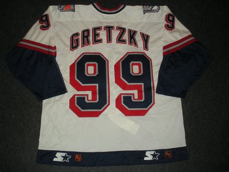 Wayne Gretzky 1998 99 New York Rangers White Liberty Game Issue Jersey