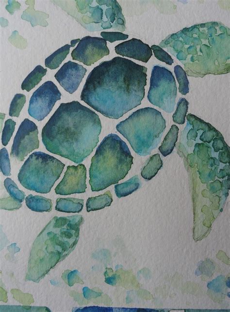 Easy Watercolor Paintings Turtle Aquarell Kunst Aquarell Malerei