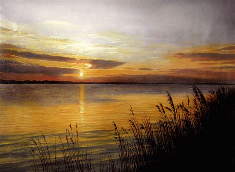 Lone Lake Sunset Art By Tom Saxe Opensea