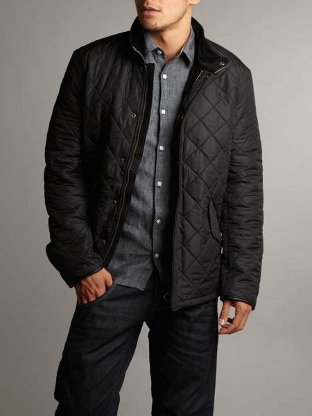 Barbour Powell Polar Quilt Chelsea Jacket In Black For Men Lyst