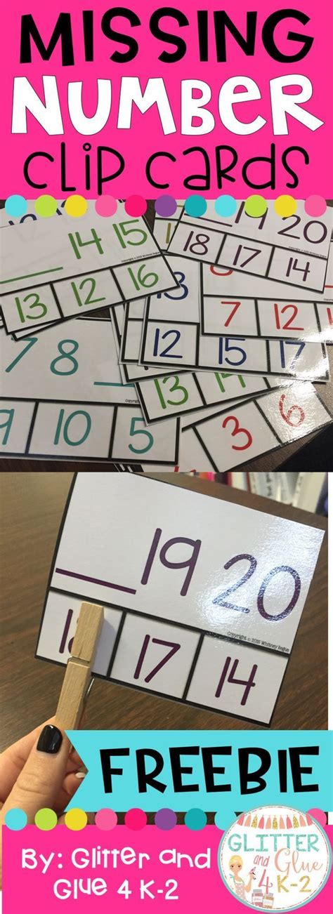 Missing Number Clip Card Freebie Perfect For Math Centersthis