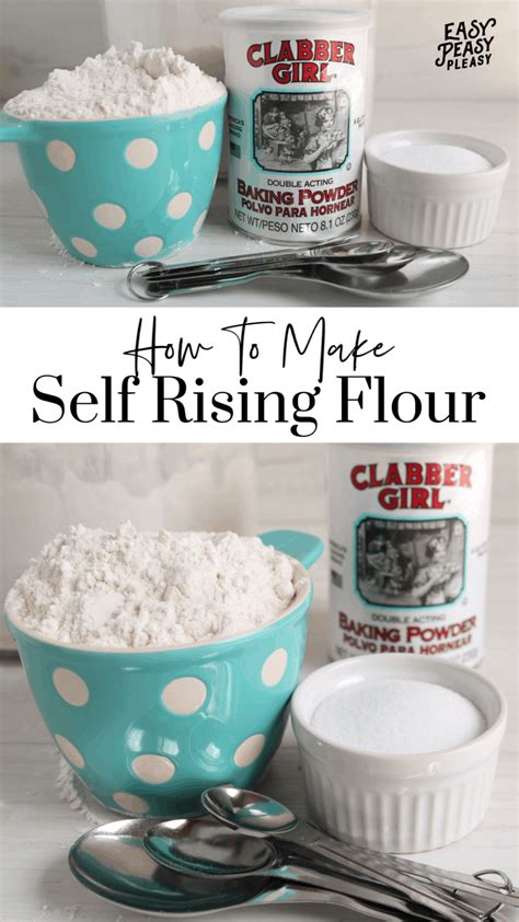 Flour that has a leavening agent already added. Self Rising Flour Substitute using 3 Ingredients - Easy ...