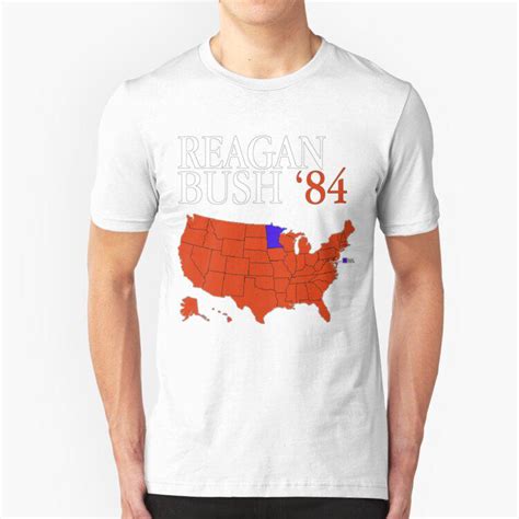 Buy Reagan Bush Retro Logo Red White Blue Election Map Ronald George