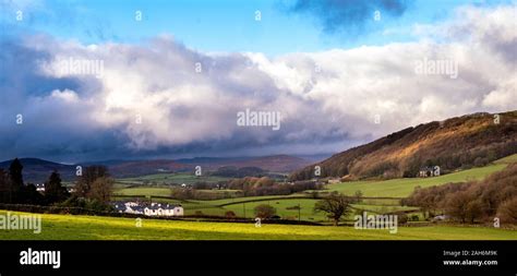 Looking Up The Crake Valley Across Lowick And On Towards The Furness