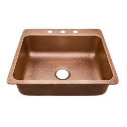 There is something inherently romantic about a copper kitchen sink. SINKOLOGY Rosa Drop in Copper Sink 25 in. 3-Hole Single ...