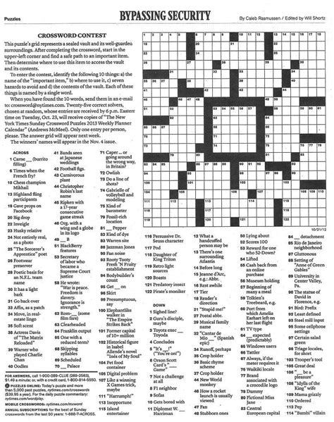 This is a website created by puzzle lovers with the main goal share the daily solutions to puzzles from new york times. Printable Crossword Nytimes | Printable Crossword Puzzles