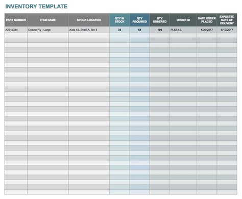 Free Inventory Tracking Spreadsheet Template Free 5 Inventory