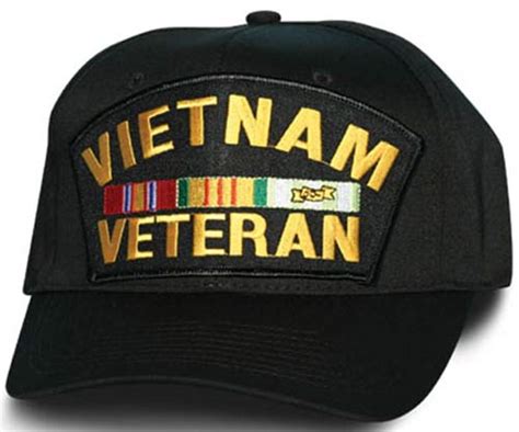 Black Vietnam Veteran Patch Baseball Cap Vietnam Veteran Baseball