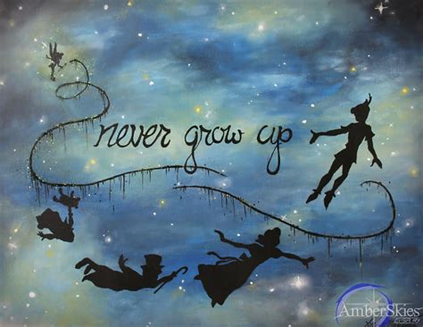 Never Grow Up Peter Pan Quote Neverland Tinkerbell Wendy Darling Disney