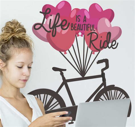 Gyvenimas yra gražus važiavimo dviračiu lipdukas ...