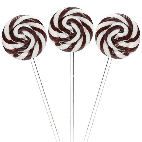 Black Swirl Lollipops With Clear Plastic Sticks Yumjunkie