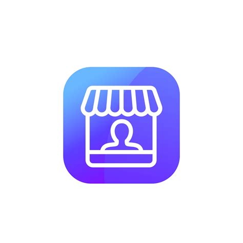 Vendor Or Seller Line Icon For Apps 2565558 Vector Art At Vecteezy