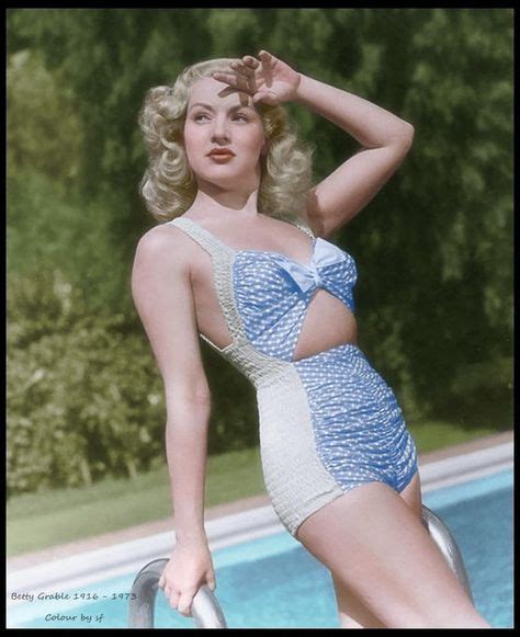 Betty Grable With Images Betty Grable Star Swimsuit Retro Bikini