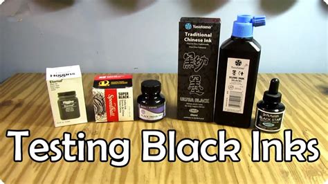 Testing Different Black Inks Youtube