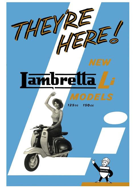 Lambretta Theyre Here Li1 750 X 500mm Poster Scooterproducts