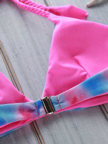 Off Tie Dye Halter Bikini Set In Colormix S Zaful