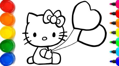 Gambar tersebut menerangkan hello kitty dengan warna hitam putih dan pita pink yang disematkan di telinga kirinya. +1001 Gambar Hello Kitty Terkeren, Terimut, dan Terlengkap