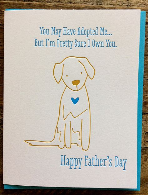 Fathers Day card from Dog Funny Fathers Day card Fur Baby | Etsy