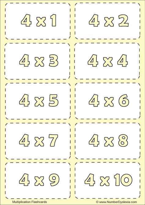 Free Printable Multiplication Cards Printable