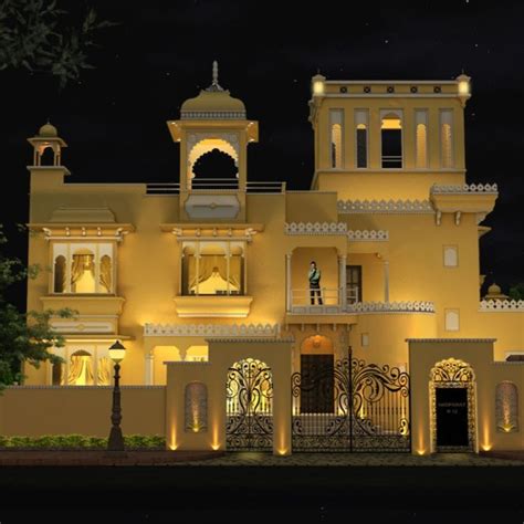 Rajputana Haveli Design At Jaipur Rajasthan India Classic House