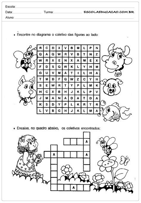 Encontre Seis Substantivos No Diagrama