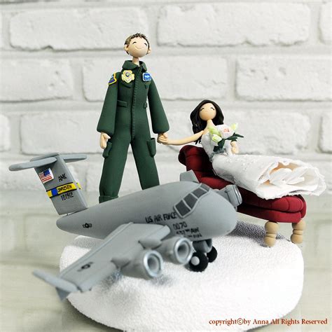 Custom Wedding Cake Topper An Air Force Pilot Wedding Cake