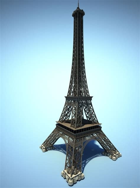 Eiffel Tower High Detailed 3d Model Max Obj 3ds Fbx Dxf Dwg